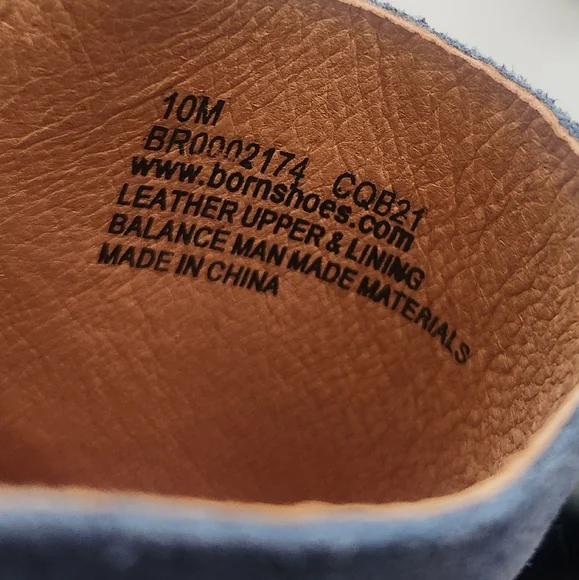 Born Sandals Size 10 Blue Suede Leather Toe Flat Slip On Comfortable Walking - Picture 6 of 9